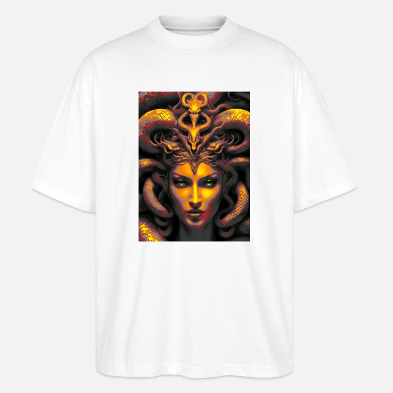 Medusa Gorgonen - Stanley/Stella Oversized Unisex Bio T-Shirt Blaster 2.0 - Weiß
