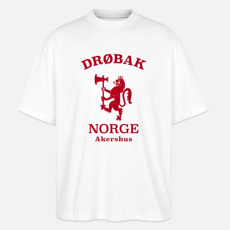 Drobak Norge Norwegen - Stanley/Stella Oversized Unisex Bio T-Shirt Blaster 2.0 - Weiß