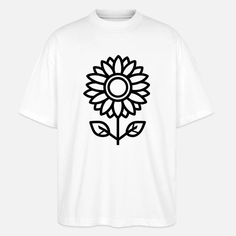 Sonnenblume - Stanley/Stella Oversized Unisex Bio T-Shirt Blaster 2.0 - Weiß