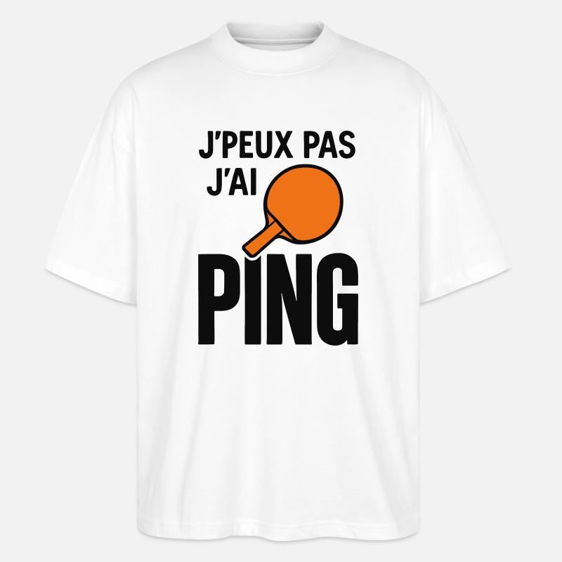 Ich kann nicht, ich ping. - Stanley/Stella Oversized Unisex Bio T-Shirt Blaster 2.0 - Weiß