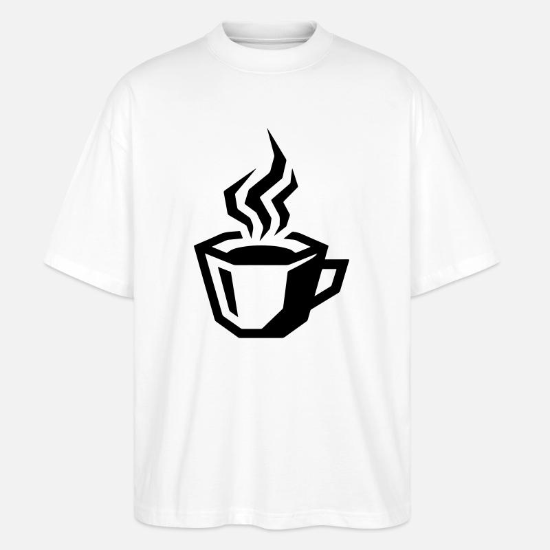 kaffee symbol coffee - Stanley/Stella Oversized Unisex Bio T-Shirt Blaster 2.0 - Weiß