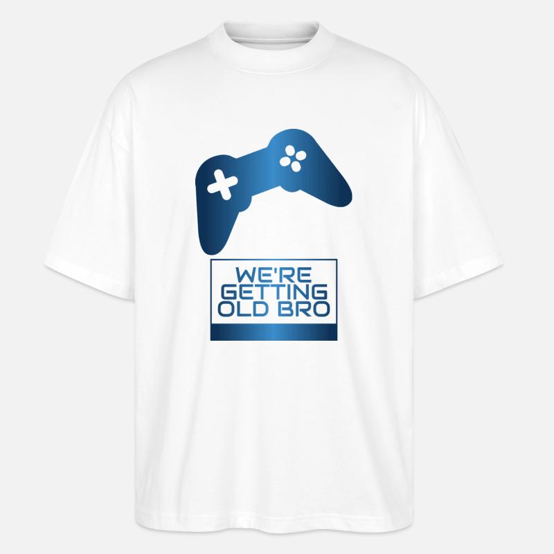 Wir werden älter, Bruder Manette - Stanley/Stella Oversized Unisex Bio T-Shirt Blaster 2.0 - Weiß