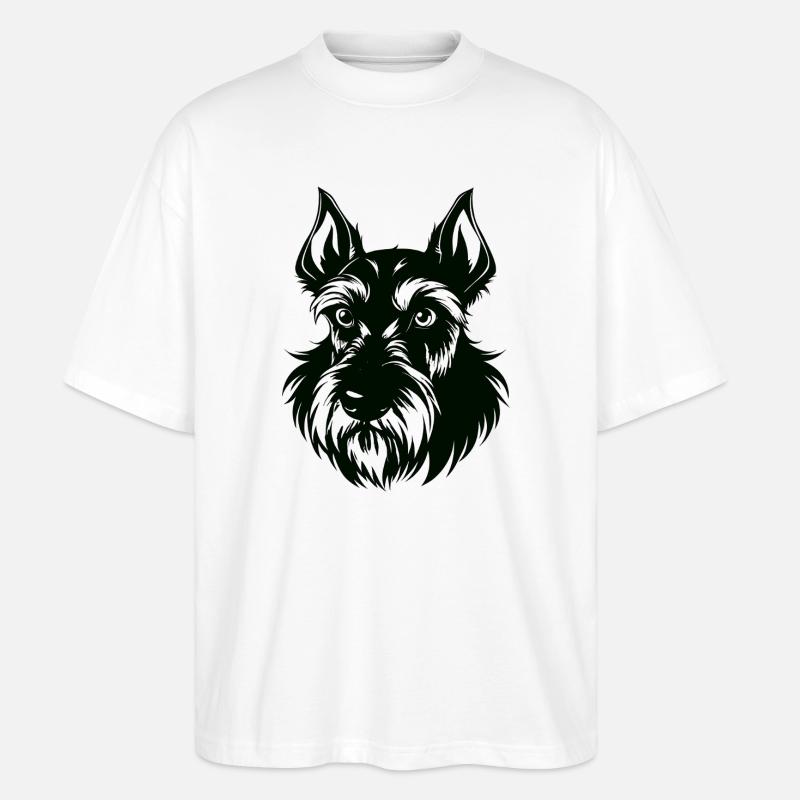 Schnauzer géant - T-shirt bio Blaster 2.0 coupe oversize Stanley/Stella Unisexe - blanc