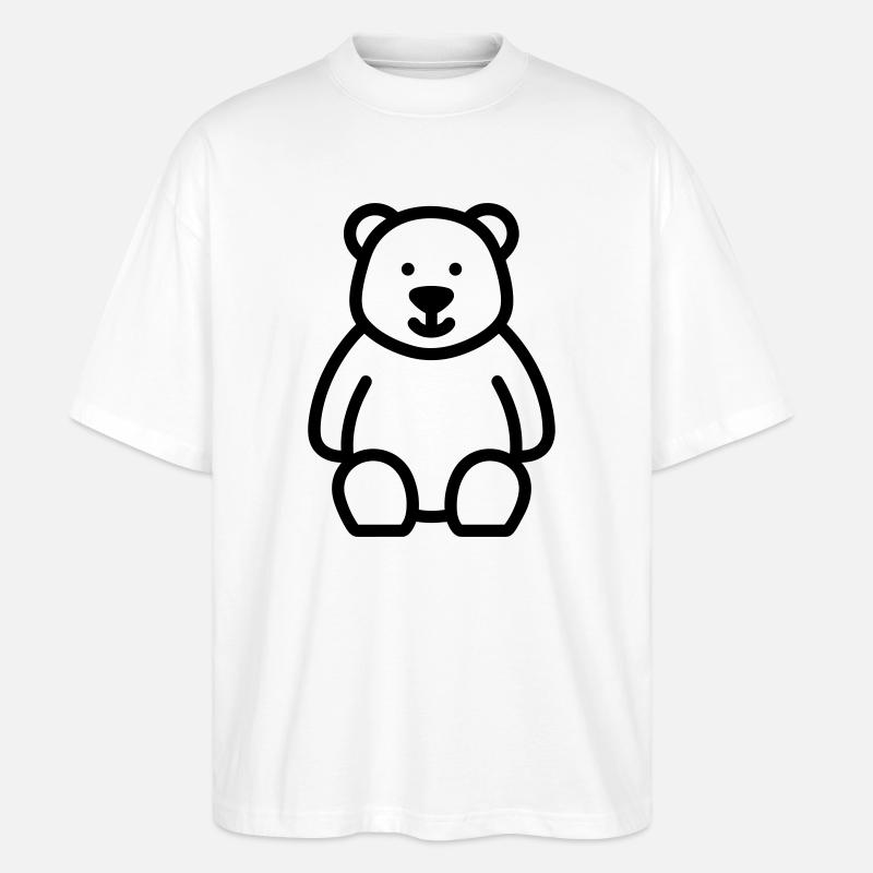 Bär - Stanley/Stella Oversized Unisex Bio T-Shirt Blaster 2.0 - Weiß