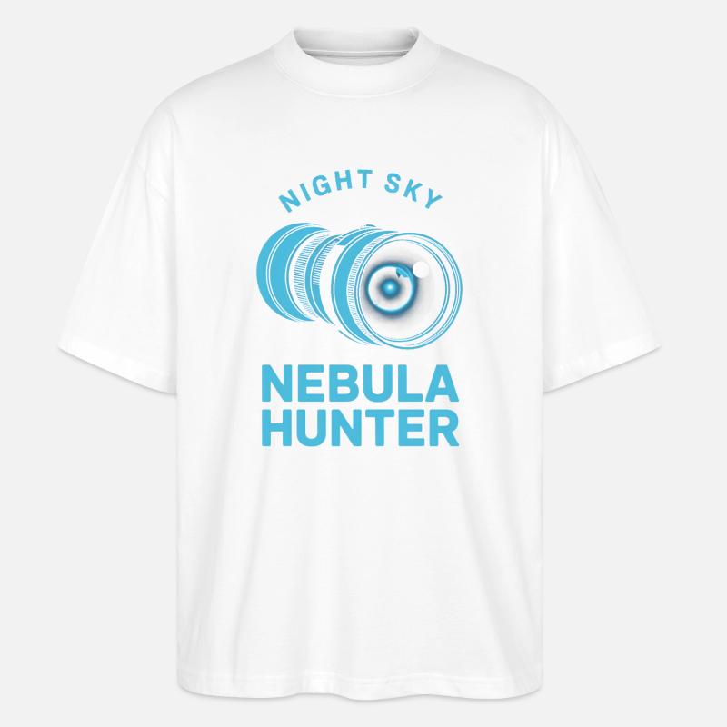 Nebula Hunter Night Sky - Stanley/Stella Oversized Unisex Organic T-shirt Blaster 2.0 - white