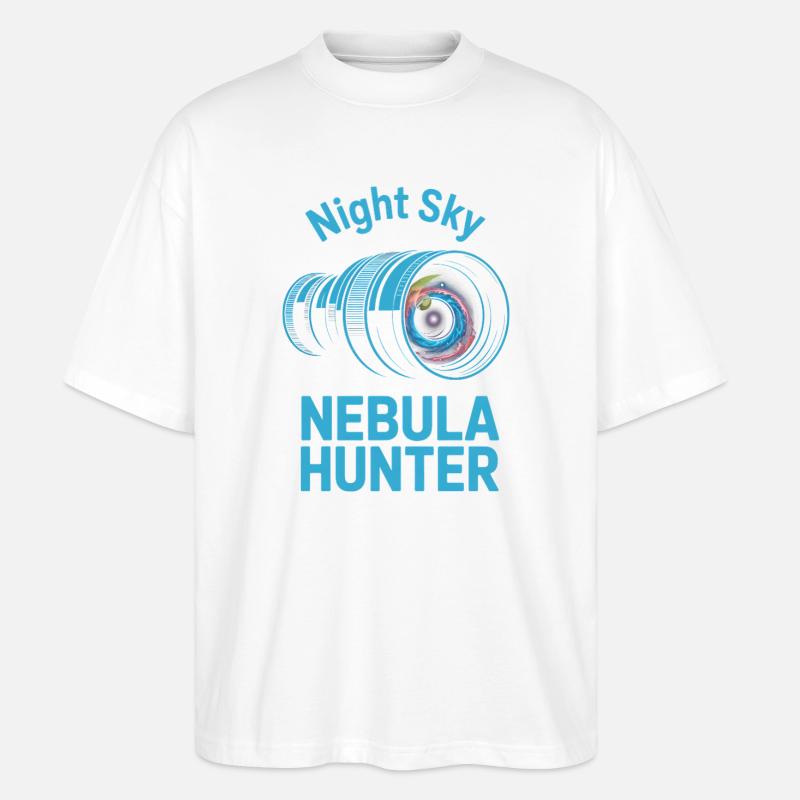 Night Sky Nebula Hunter - Stanley/Stella Oversized Unisex Organic T-shirt Blaster 2.0 - white