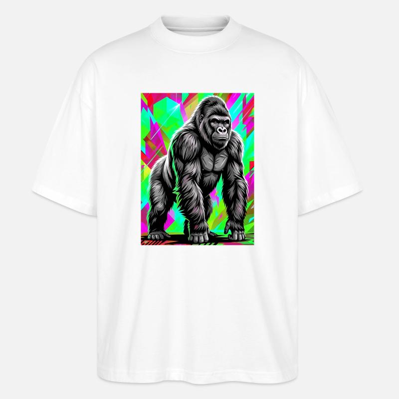 gorilla - Stanley/Stella Oversized Unisex Organic T-shirt Blaster 2.0 - white