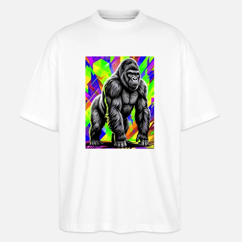 gorille - T-shirt bio Blaster 2.0 coupe oversize Stanley/Stella Unisexe - blanc