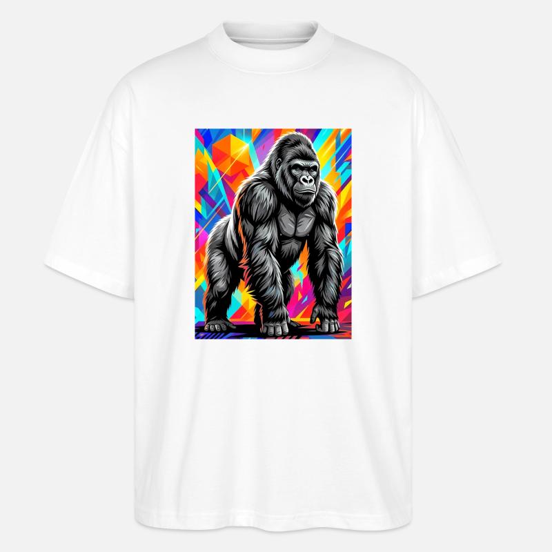 Gorilla - Stanley/Stella Oversized Unisex Bio T-Shirt Blaster 2.0 - Weiß