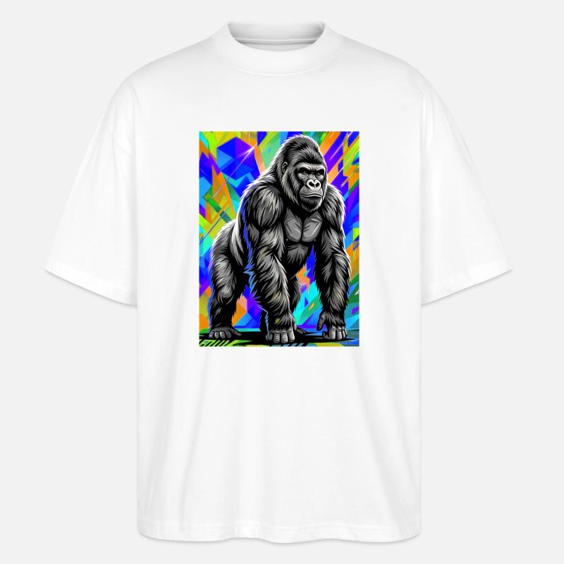 gorille - T-shirt bio Blaster 2.0 coupe oversize Stanley/Stella Unisexe - blanc