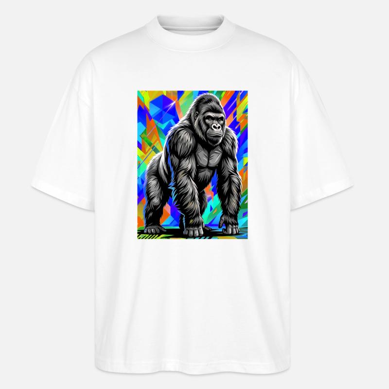 Gorilla - Stanley/Stella Oversized Unisex Bio T-Shirt Blaster 2.0 - Weiß