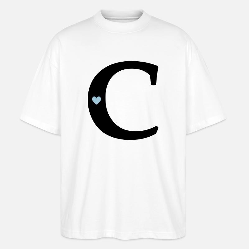 point (c) initial point - Stanley/Stella Oversized Unisex Organic T-shirt Blaster 2.0 - white