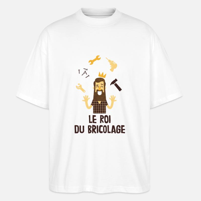 Le roi du bricolage - T-shirt bio Blaster 2.0 coupe oversize Stanley/Stella Unisexe - blanc