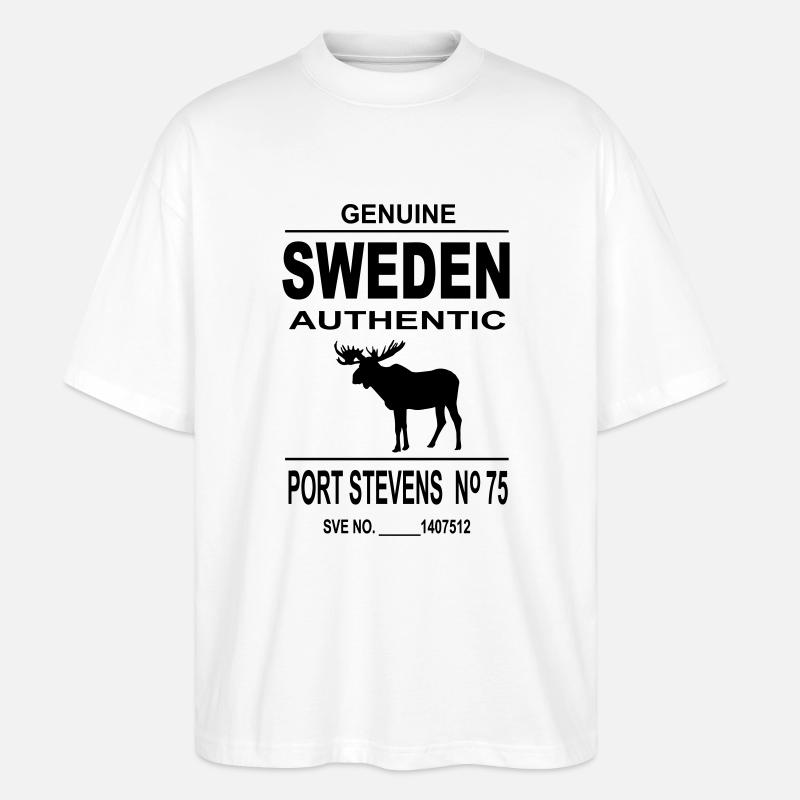 Sweden Moose - Stanley/Stella Oversized Unisex Bio T-Shirt Blaster 2.0 - Weiß