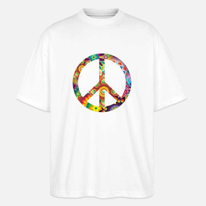 Peace - Stanley/Stella Oversized Unisex Bio T-Shirt Blaster 2.0 - Weiß