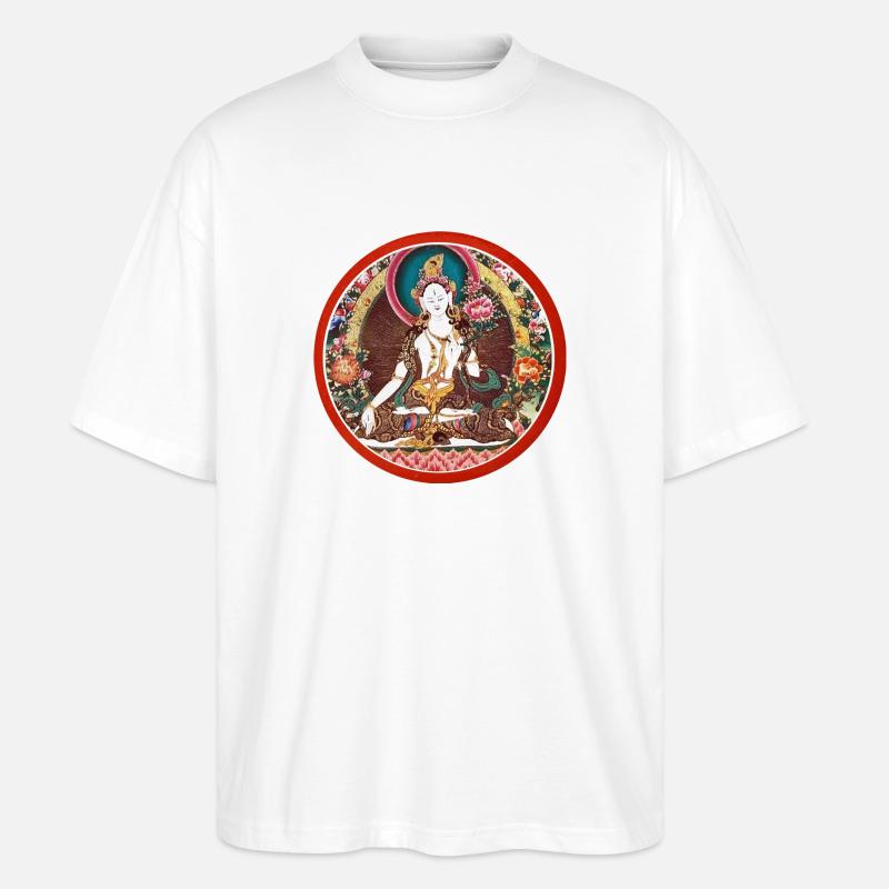 Weisse Tara - Stanley/Stella Oversized Unisex Bio T-Shirt Blaster 2.0 - Weiß