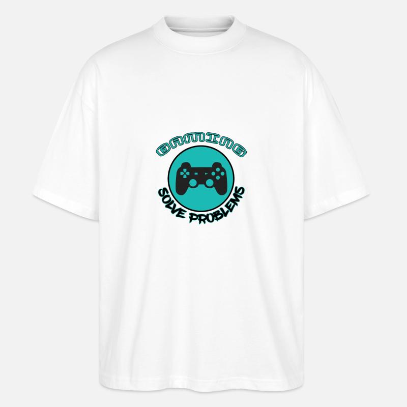 Gaming - Stanley/Stella Oversized Unisex Bio T-Shirt Blaster 2.0 - Weiß