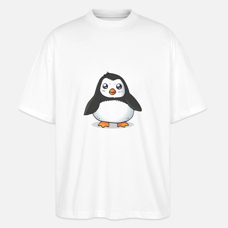 Pinguin - Stanley/Stella Oversized Unisex Bio T-Shirt Blaster 2.0 - Weiß