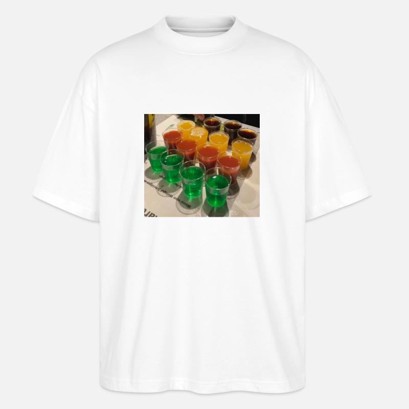Alkohol Schnaps - Stanley/Stella Oversized Unisex Bio T-Shirt Blaster 2.0 - Weiß