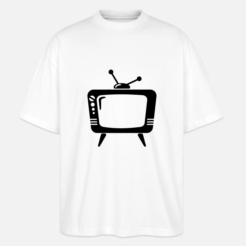 Fernseher - Stanley/Stella Oversized Unisex Bio T-Shirt Blaster 2.0 - Weiß