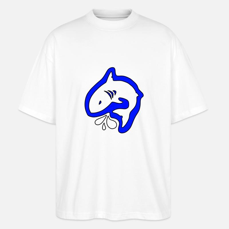 BlueShark - Stanley/Stella Oversized Unisex Bio T-Shirt Blaster 2.0 - Weiß