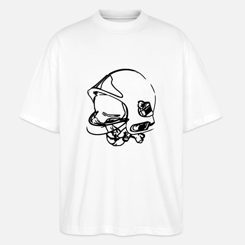 casque de pompier - T-shirt bio Blaster 2.0 coupe oversize Stanley/Stella Unisexe - blanc
