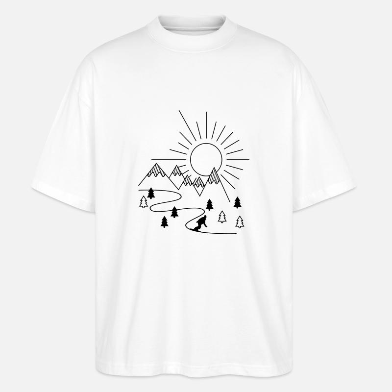 snowboarder - Stanley/Stella Oversized Unisex Bio T-Shirt Blaster 2.0 - Weiß