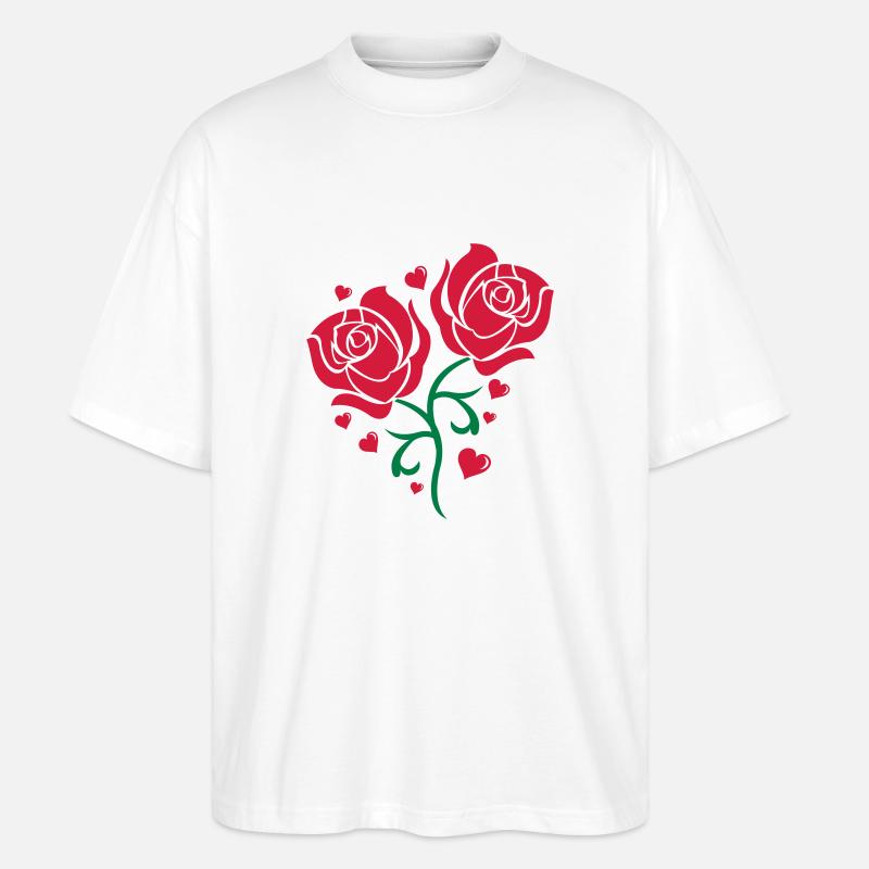 roses2 - T-shirt bio Blaster 2.0 coupe oversize Stanley/Stella Unisexe - blanc