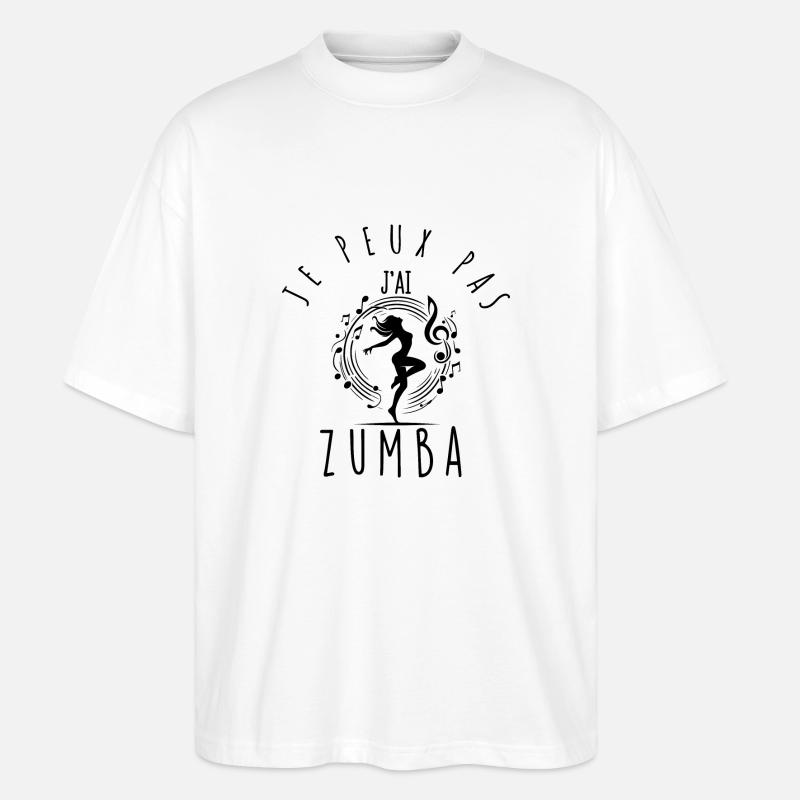 I can't, I danced. - Stanley/Stella Oversized Unisex Organic T-shirt Blaster 2.0 - white