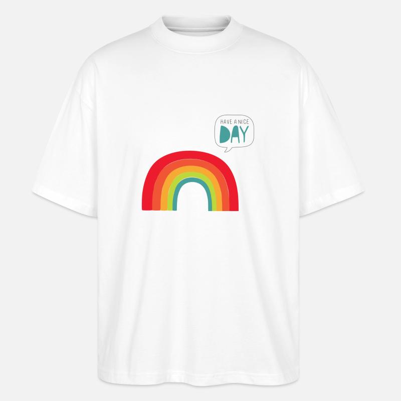 rainbow - T-shirt bio Blaster 2.0 coupe oversize Stanley/Stella Unisexe - blanc