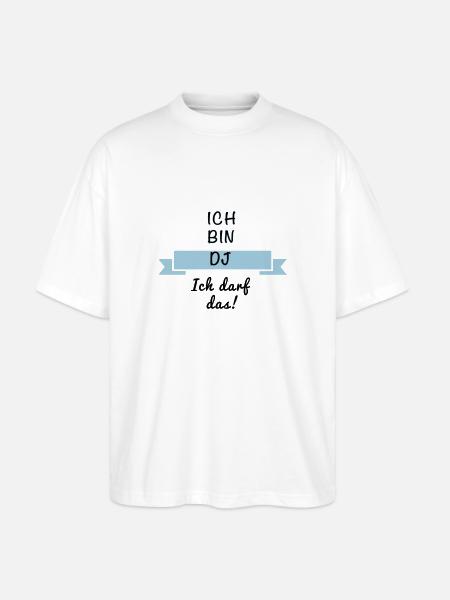 DJ Discjockey - Stanley/Stella Oversized Unisex Bio T-Shirt Blaster 2.0 - Weiß