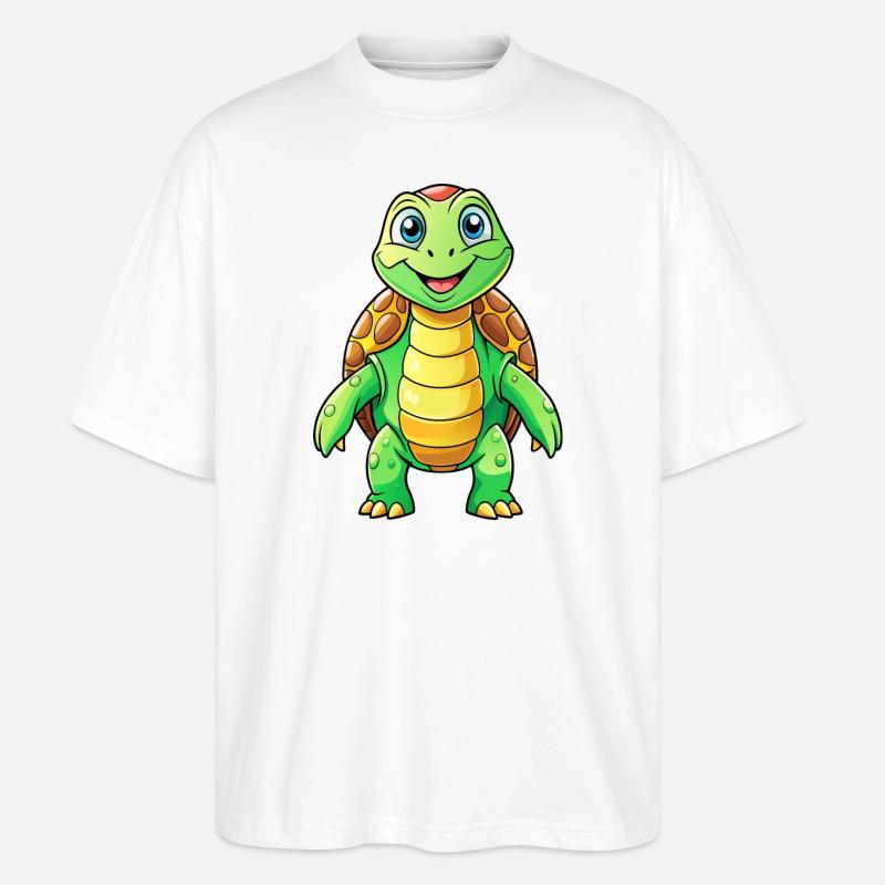 Mega süße Schildkröte - Stanley/Stella Oversized Unisex Bio T-Shirt Blaster 2.0 - Weiß