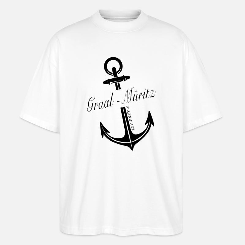 Graal-Müritz - Stanley/Stella Oversized Unisex Bio T-Shirt Blaster 2.0 - Weiß