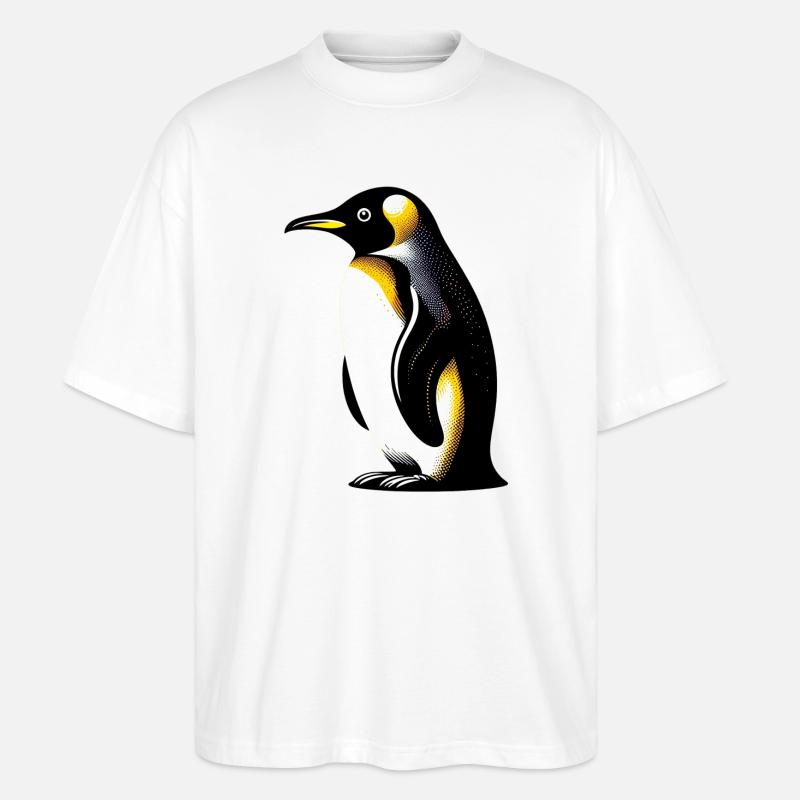 Pinguin - Stanley/Stella Oversized Unisex Bio T-Shirt Blaster 2.0 - Weiß