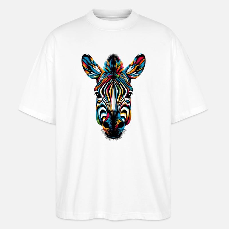 Zebra - Stanley/Stella Oversized Unisex Bio T-Shirt Blaster 2.0 - Weiß