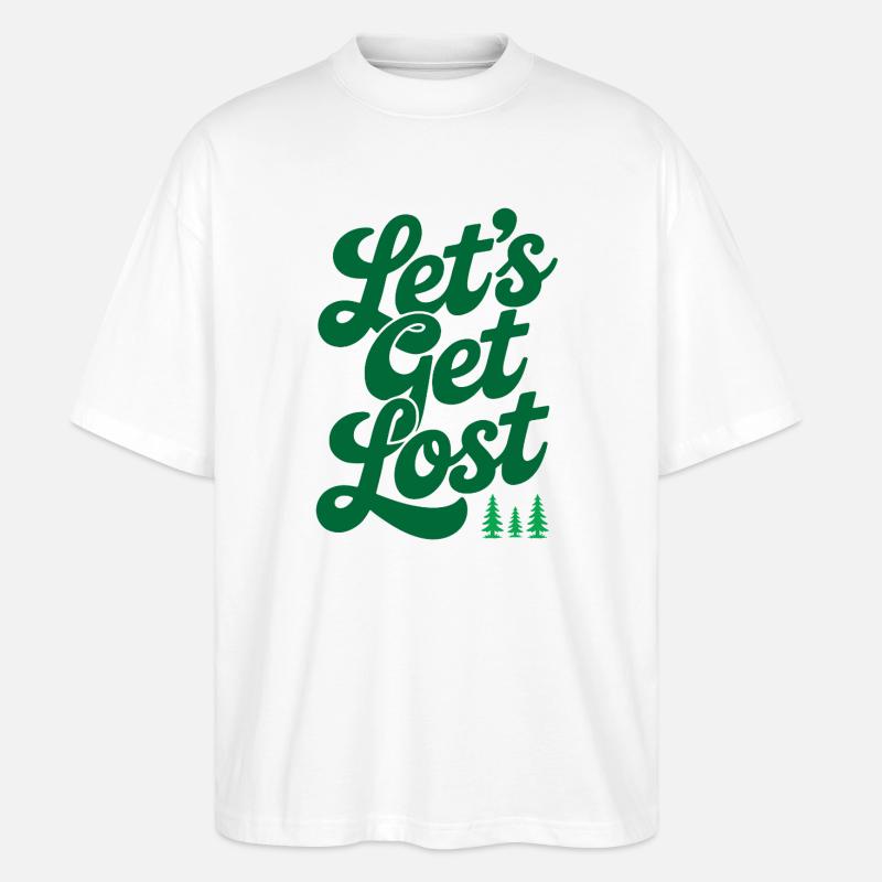 Abenteuer - Let's Get Lost - Stanley/Stella Oversized Unisex Bio T-Shirt Blaster 2.0 - Weiß