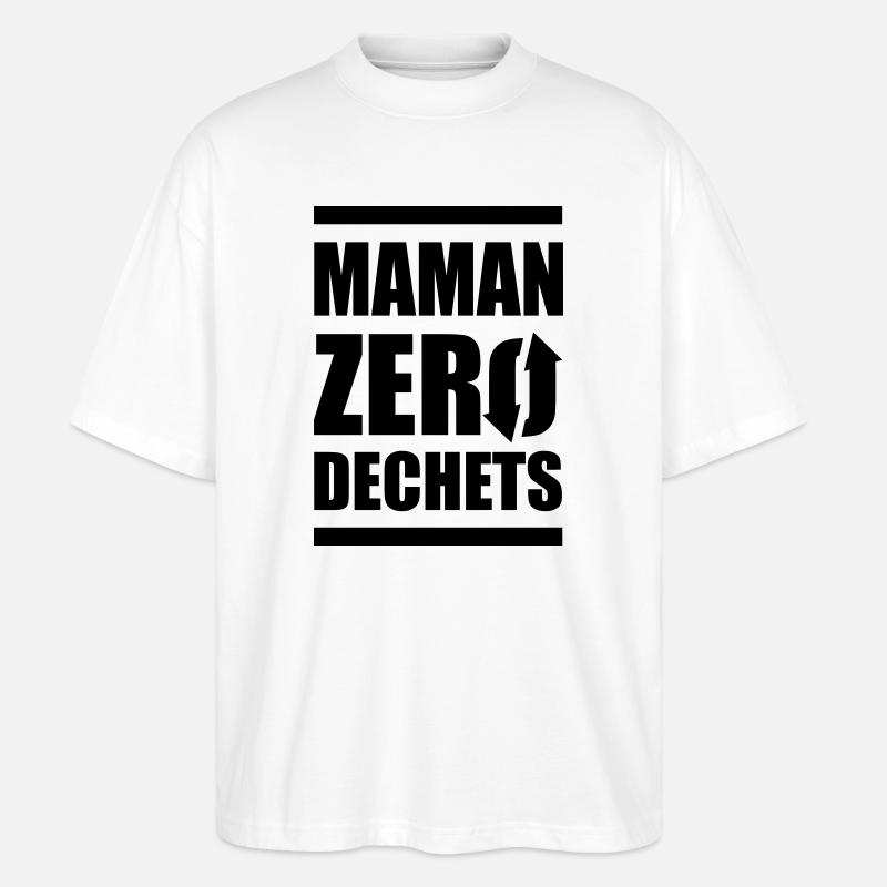 Maman zero dechets - T-shirt bio Blaster 2.0 coupe oversize Stanley/Stella Unisexe - blanc