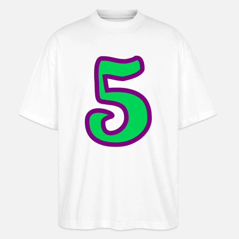 5. ANNIVERSAIRE. 5 ANS. 5e ANNIVERSAIRE - T-shirt bio Blaster 2.0 coupe oversize Stanley/Stella Unisexe - blanc