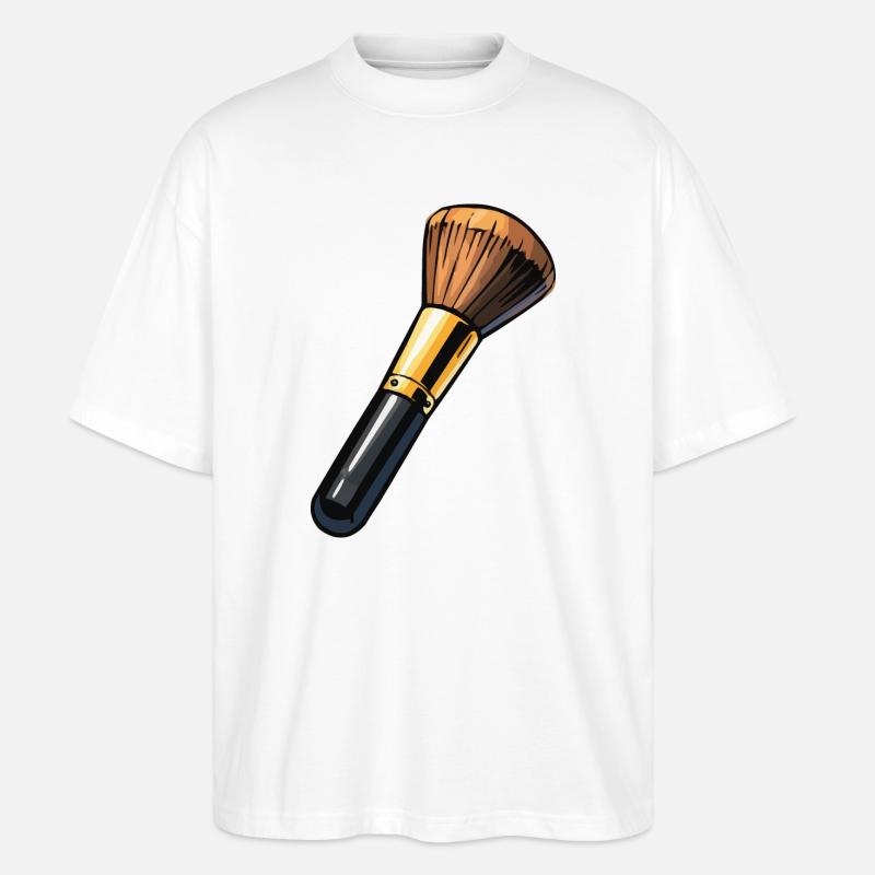 Makeup Pinsel Illustration - Stanley/Stella Oversized Unisex Bio T-Shirt Blaster 2.0 - Weiß