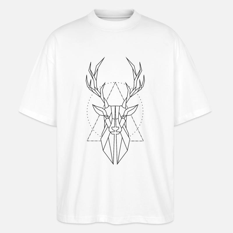 Hirsch - Stanley/Stella Oversized Unisex Bio T-Shirt Blaster 2.0 - Weiß