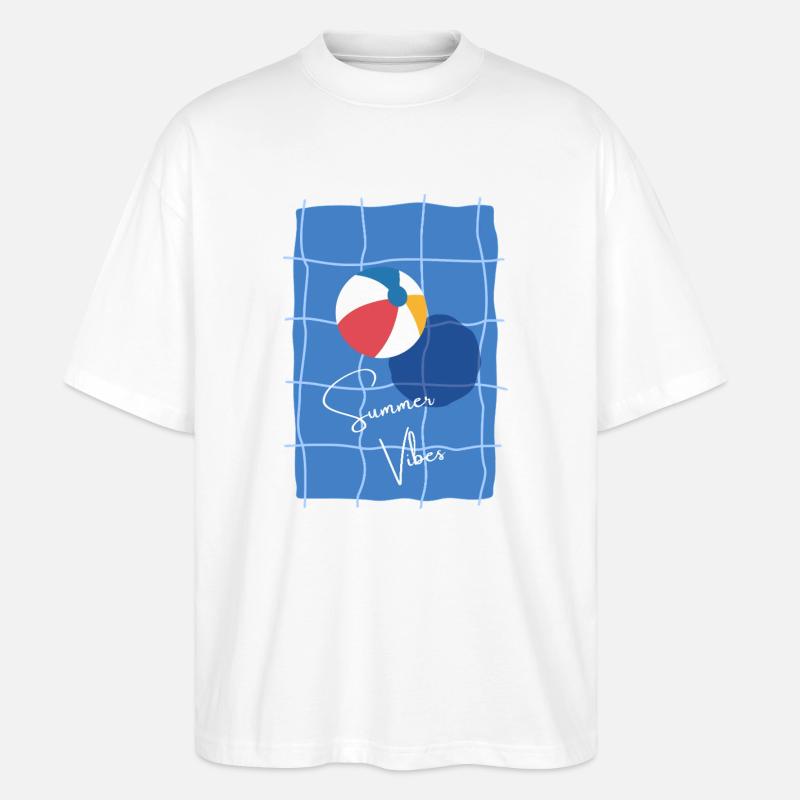 Pool und sommer - Stanley/Stella Oversized Unisex Bio T-Shirt Blaster 2.0 - Weiß