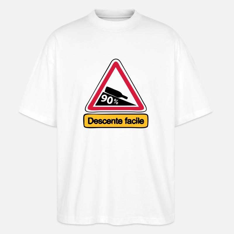 90 descente facile3 - T-shirt bio Blaster 2.0 coupe oversize Stanley/Stella Unisexe - blanc