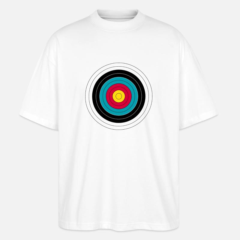 Zielscheibe Bogenschießen - Stanley/Stella Oversized Unisex Bio T-Shirt Blaster 2.0 - Weiß