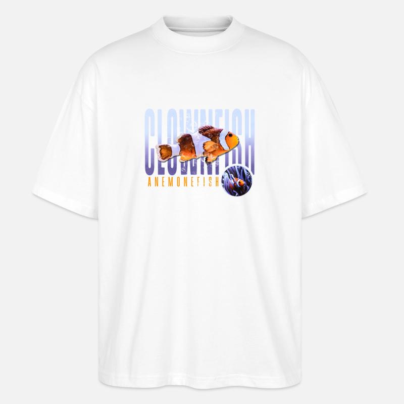 Clownfisch Anemonenfisch - Stanley/Stella Oversized Unisex Bio T-Shirt Blaster 2.0 - Weiß