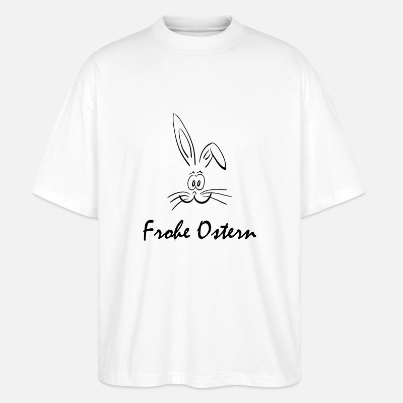 frohe ostern - Stanley/Stella Oversized Unisex Bio T-Shirt Blaster 2.0 - Weiß
