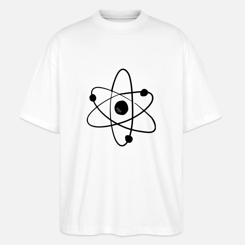 atom-logo - Stanley/Stella Oversized Unisex Bio T-Shirt Blaster 2.0 - Weiß