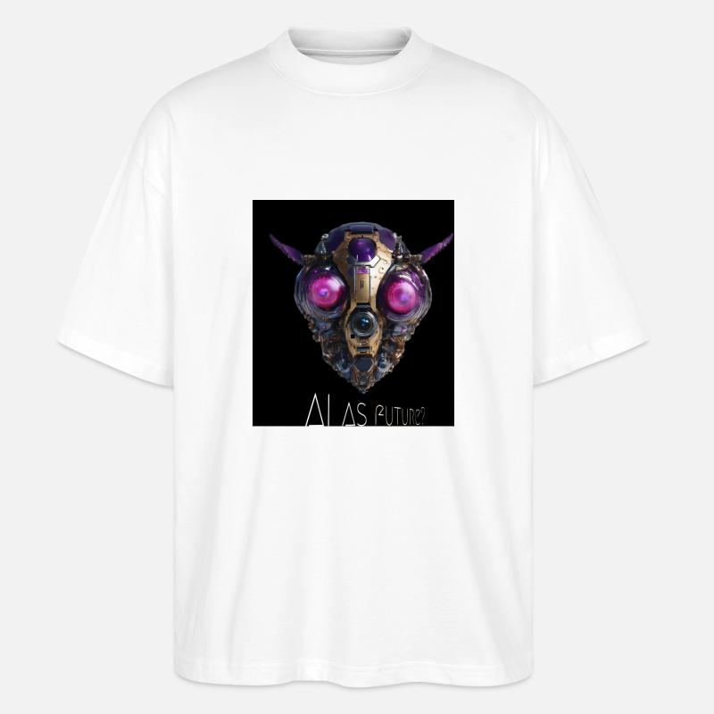 AI as future 02 - Stanley/Stella Oversized Unisex Bio T-Shirt Blaster 2.0 - Weiß