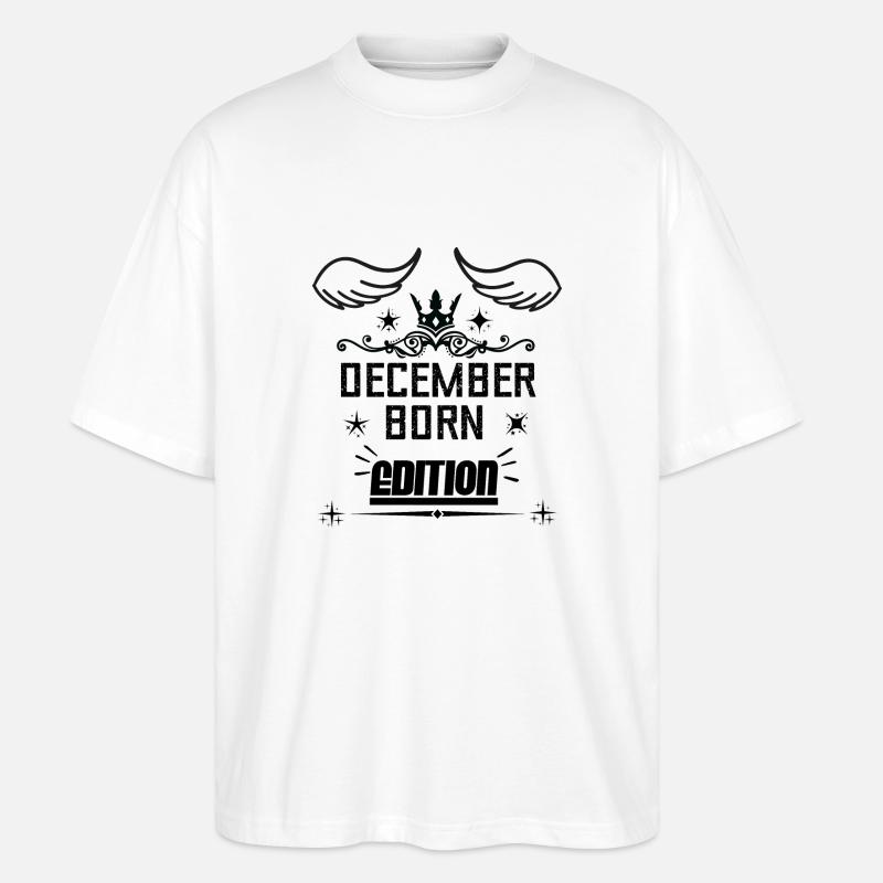 DEZEMBER BORN EDITION - Stanley/Stella Oversized Unisex Bio T-Shirt Blaster 2.0 - Weiß
