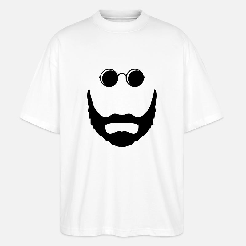 bart sonnenbrille - Stanley/Stella Oversized Unisex Bio T-Shirt Blaster 2.0 - Weiß