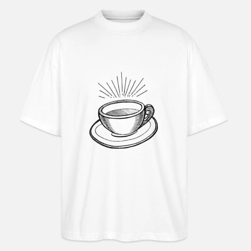 Kaffetassen Design - Stanley/Stella Oversized Unisex Bio T-Shirt Blaster 2.0 - Weiß